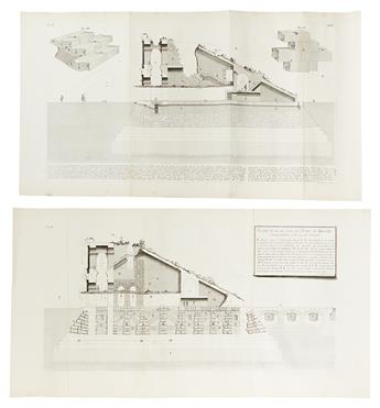 PIRANESI, GIOVANNI BATTISTA. Six large engraved plates, from Le Antichà Romane.